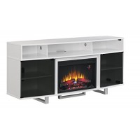 Classic Flame 26MM9665-NW145 Enterprise Lite Contemporary TV Stand for TVs up to 80"  Gloss White (Electric Fireplace Insert sold separately) - B00K75SJ1K